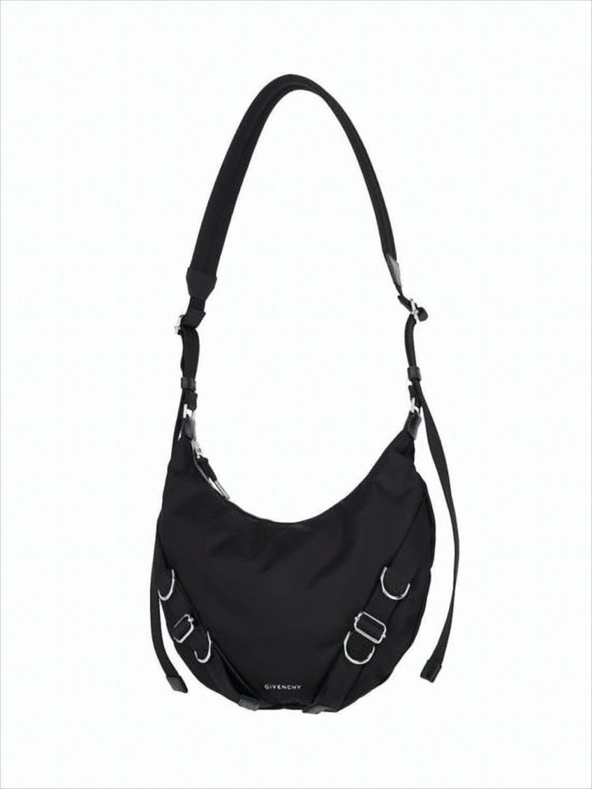 Givenchy Crescent-Shaped Black Shoulder Bag With Adjustable Straps
