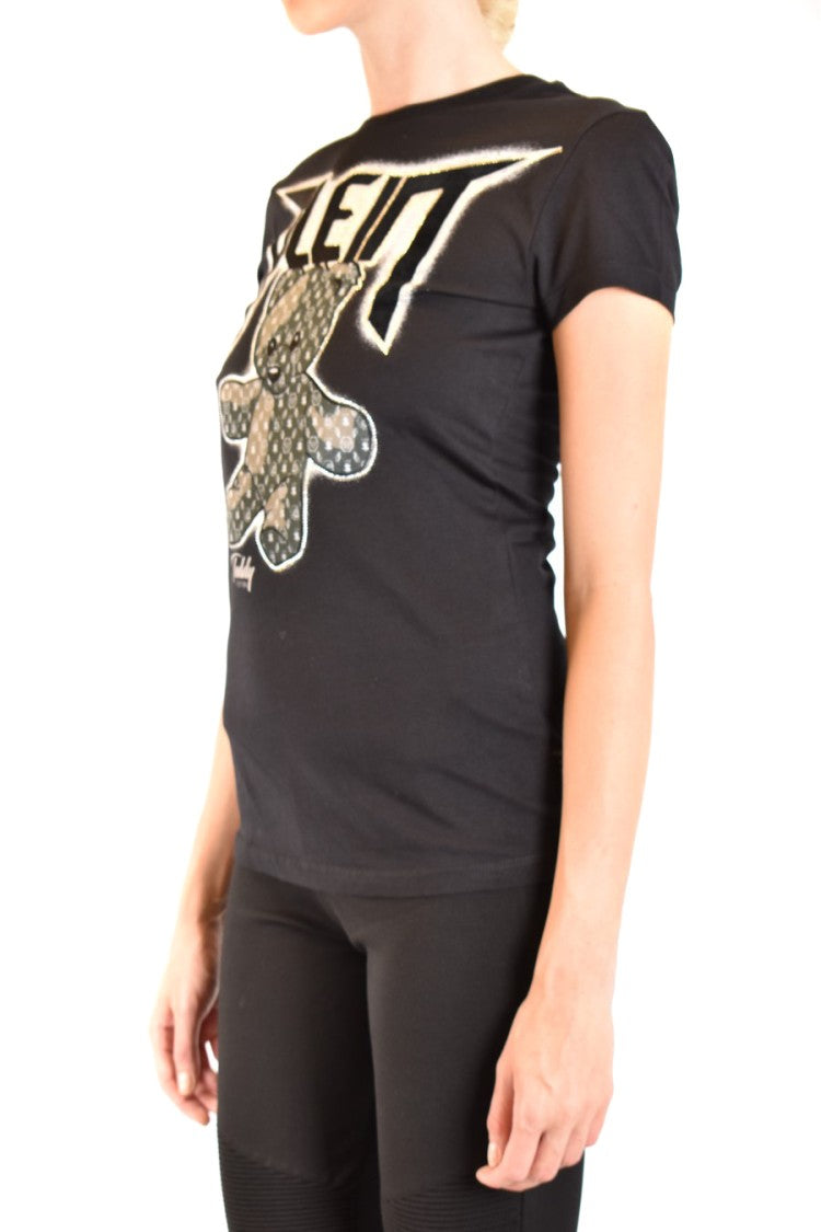 Philipp Plein Fitted Black T-Shirt With Bold Graphic Design