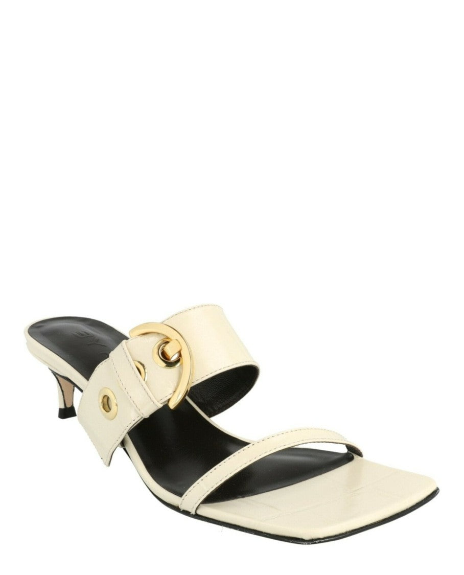 By Far Bettina Croc Embossed Mules