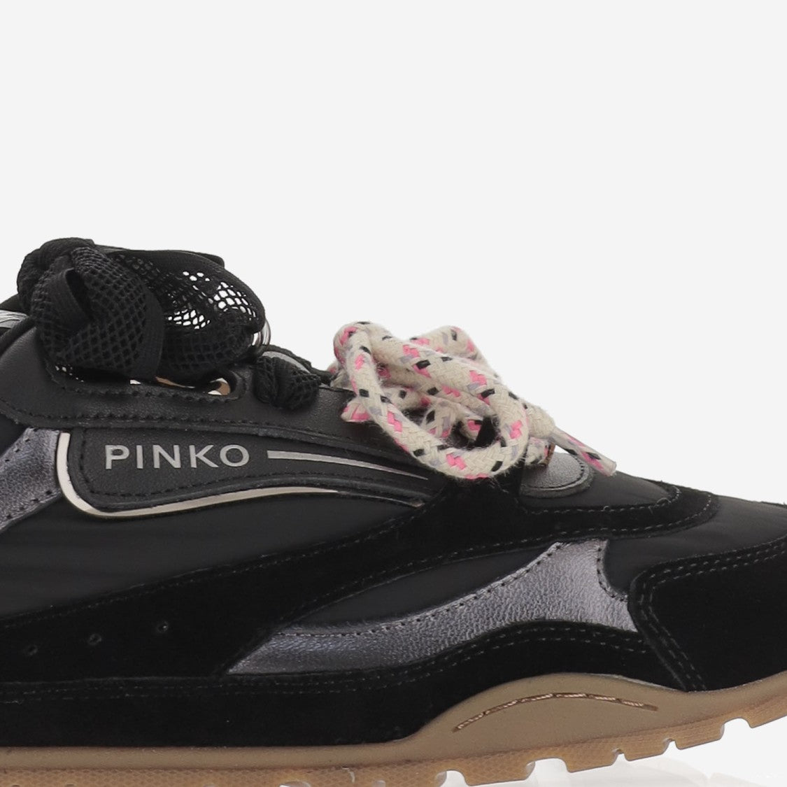 Pinko Two-Tone Structured Sneakers With Contrasting Details