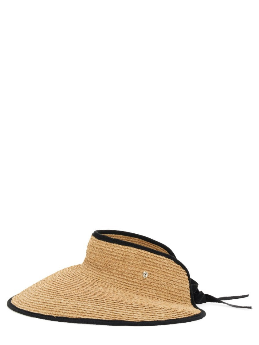 Helen Kaminski Never Woven Raffia Wide-Brim Visor Hat