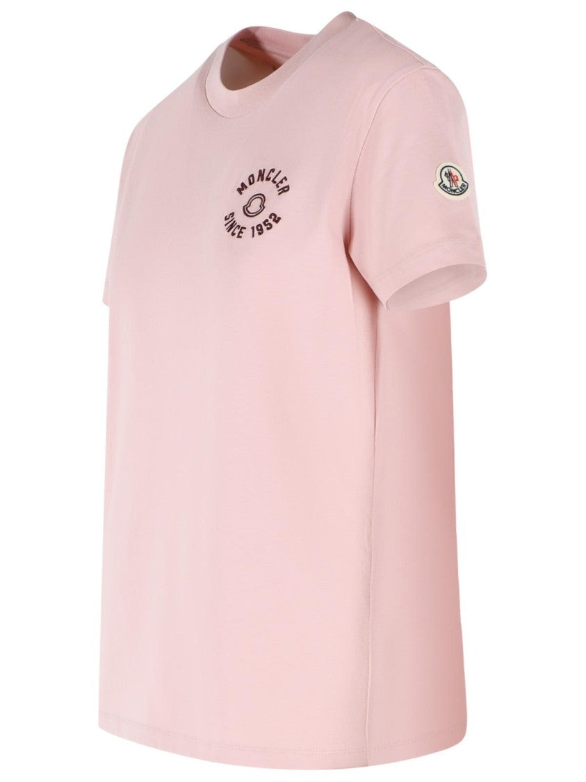 Moncler Pink Cotton T-Shirt