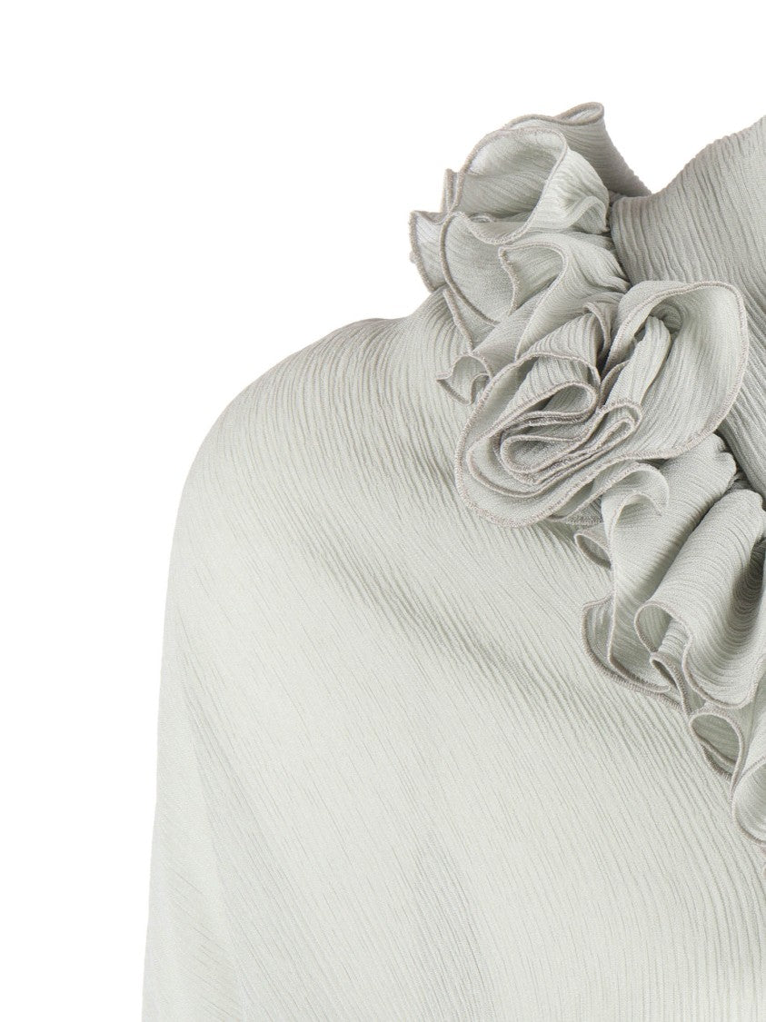 Alberta Ferretti Wrap-Style Blouse With Ruffle Detail