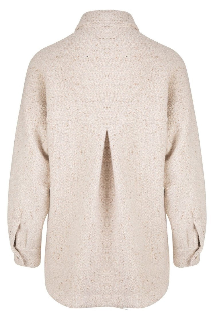 Kiton Beige Virgin Wool And Cashmere Blend Jacket With Textured Finish