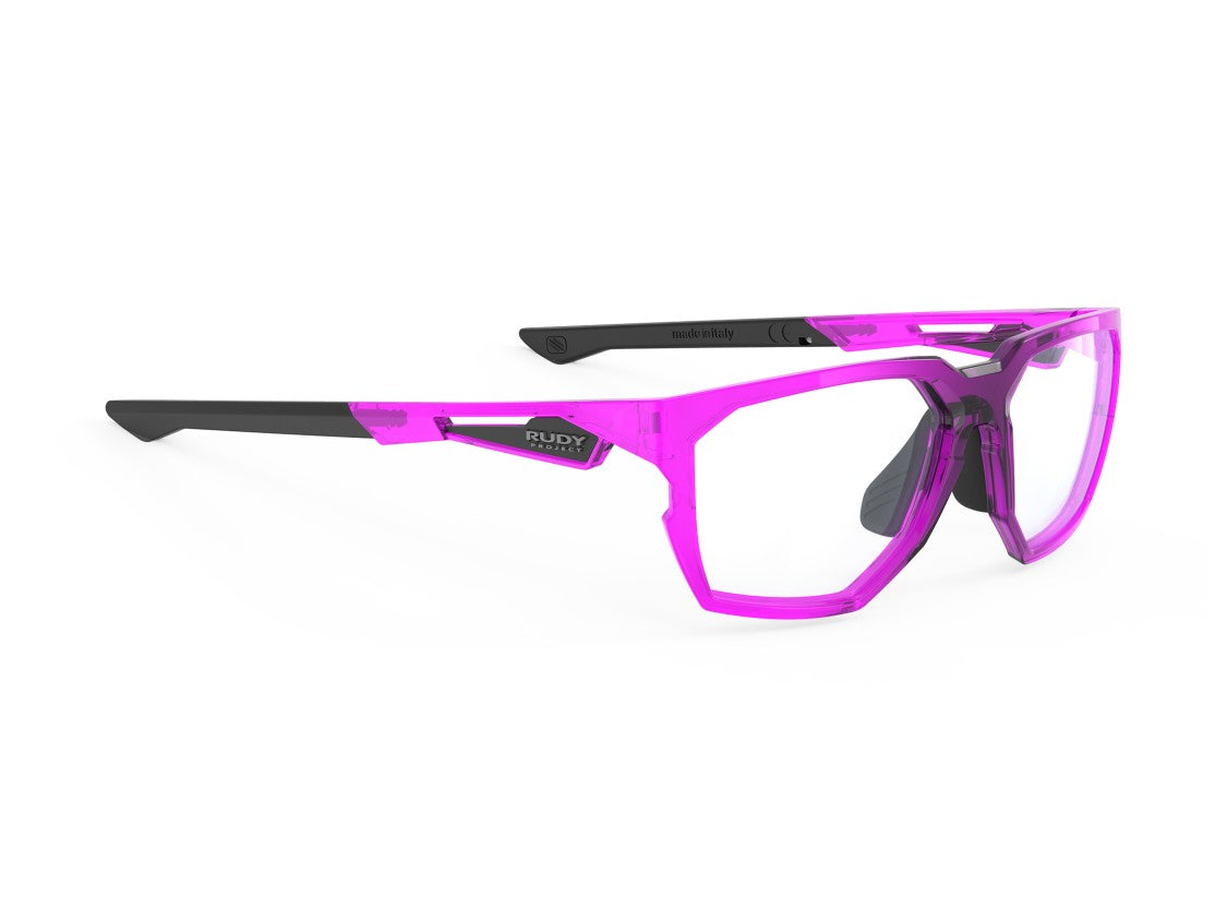 Rudy Project Pink No Code Translucent Geometric Sunglasses