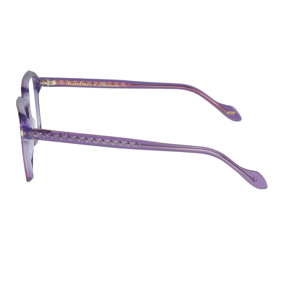 Kador Jodie-V Oversized Square Frame Eyeglasses With Textured Temples