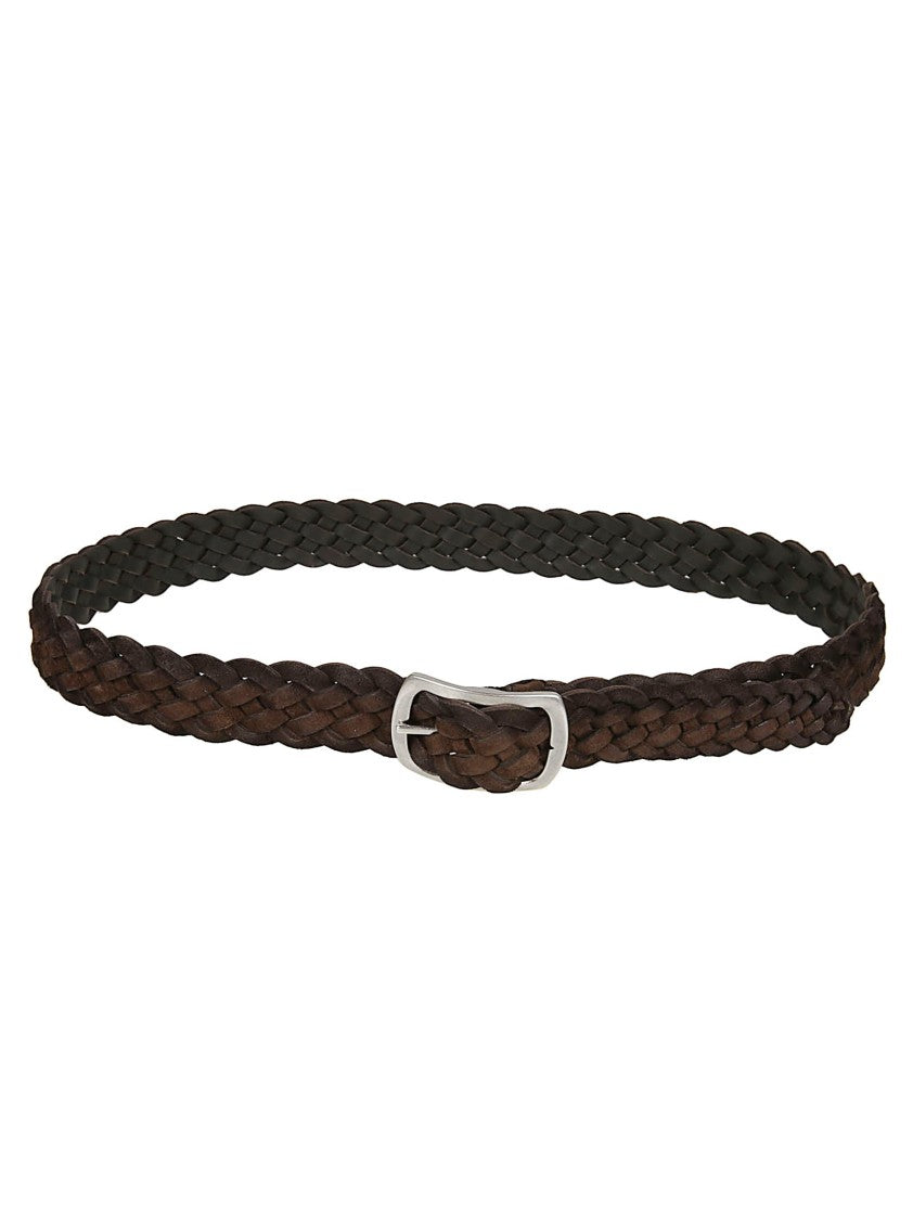 Orciani Braided Reversible Calf Leather Belt