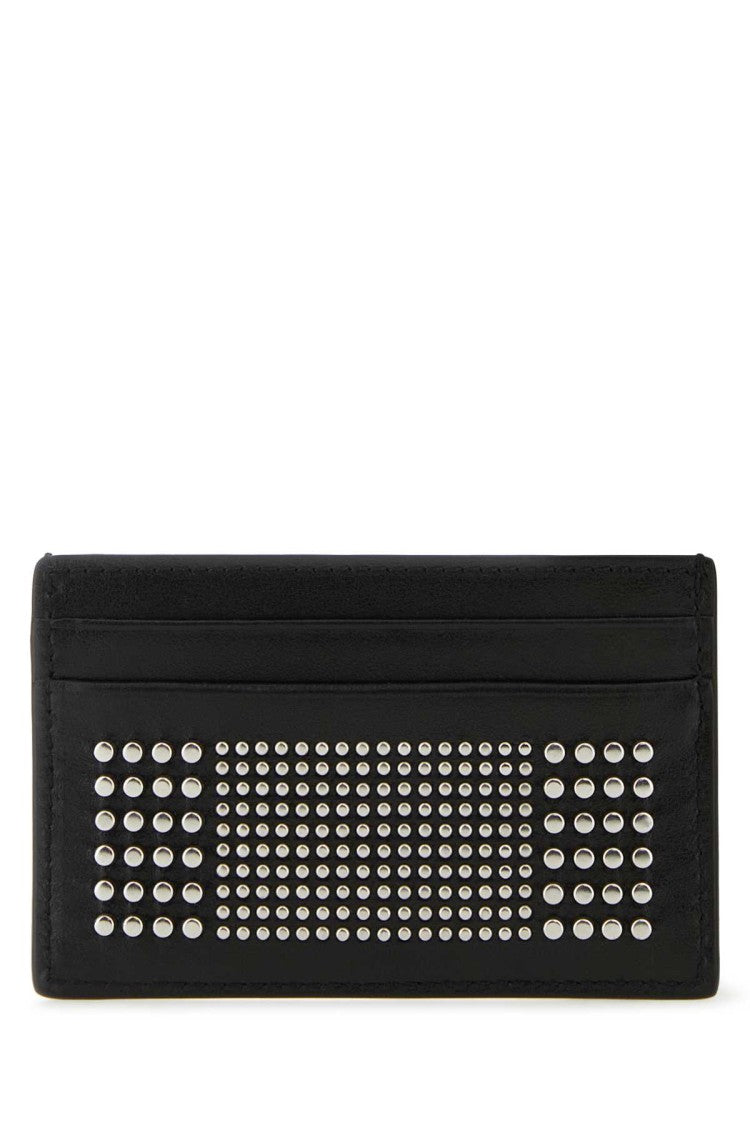 Alexander Mcqueen Black Leather Card Holder