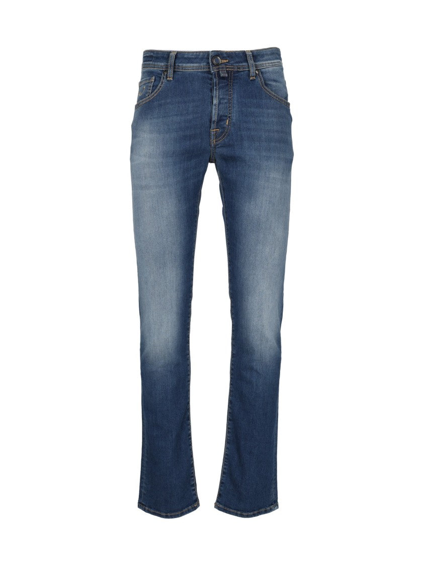 Jacob Cohen Classic Five-Pocket Slim Fit Jeans With Tapered Leg