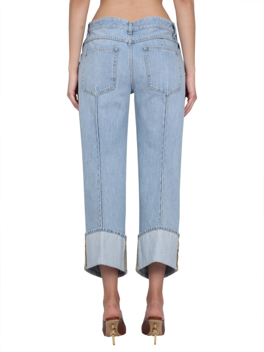 Bottega Veneta Curved Line Jeans With Front Closure