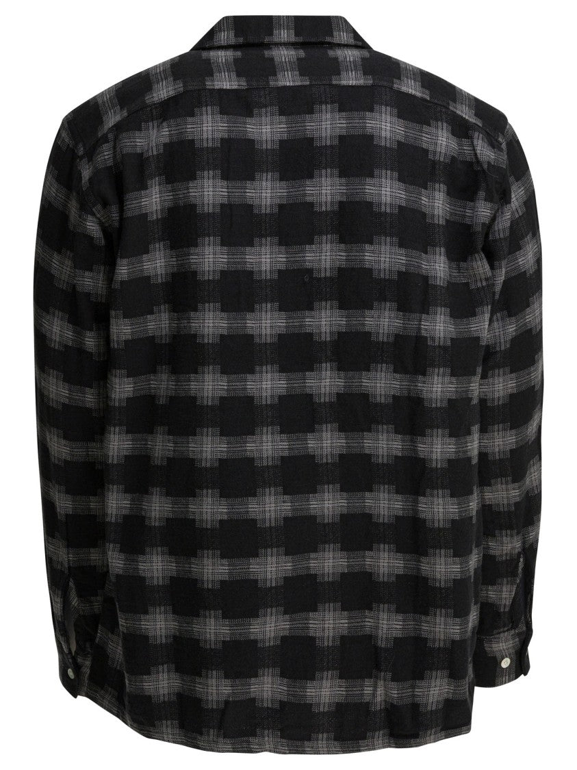 Beams Plus Checkered Button-Down Shirt With Two Chest Pockets