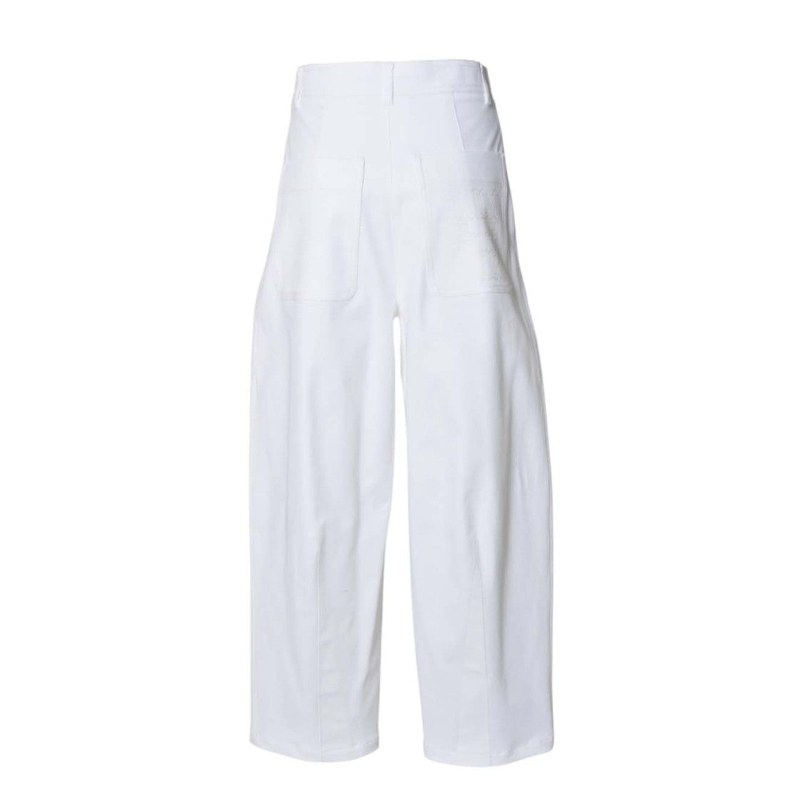 Max Mara Mina Baggy Trousers In White Twill