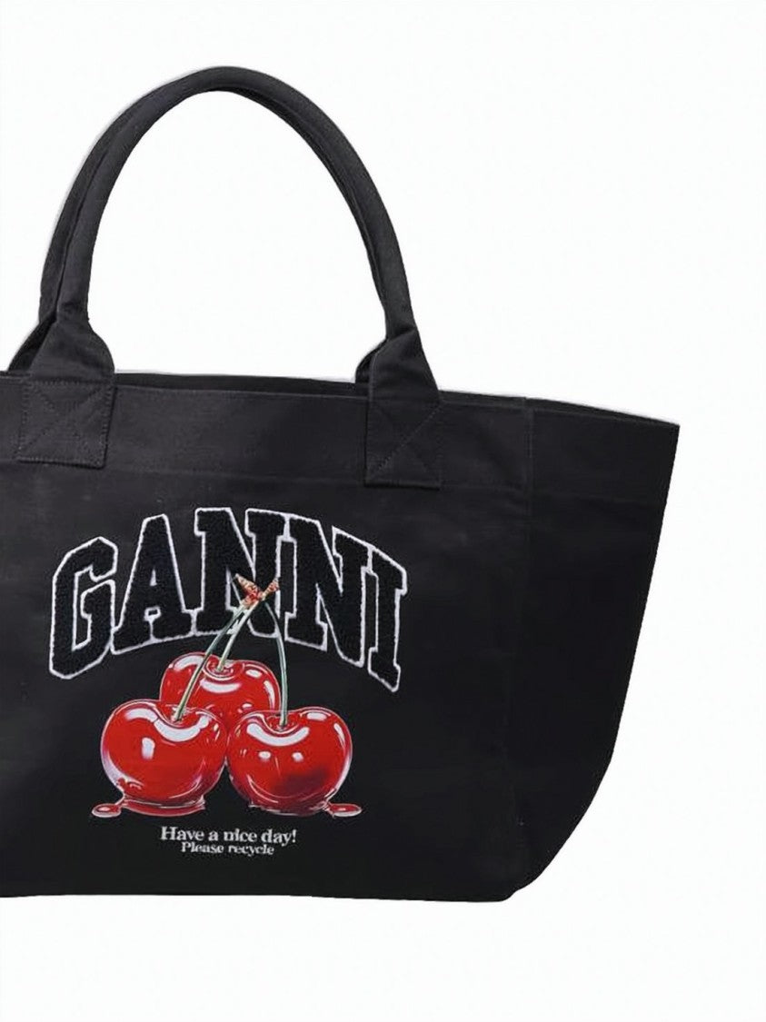 Ganni Spacious Black Shoulder Bag