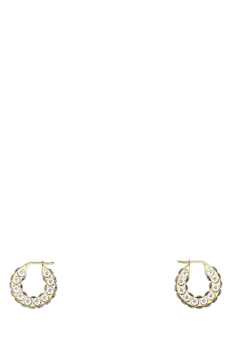 Amina Muaddi Embellished Metal Small Jaheel Earrings