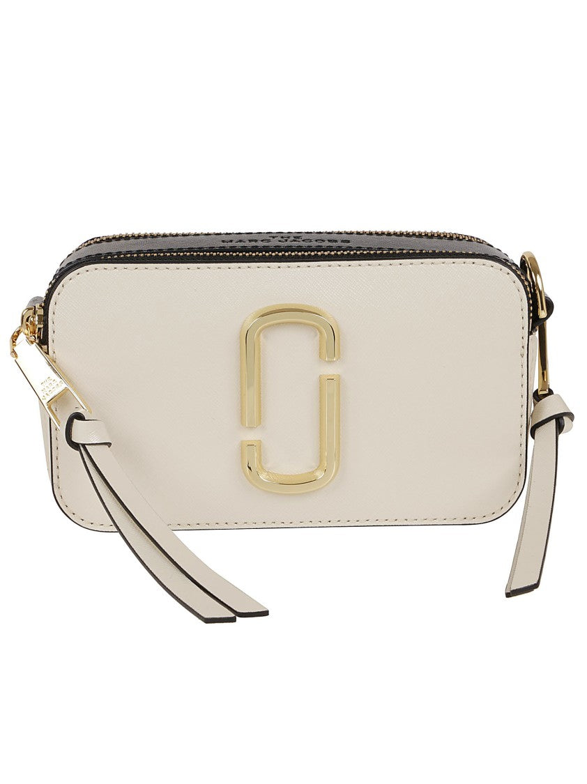 Marc Jacobs Compact Leather Snapshot Bag With Gold Brass Logo