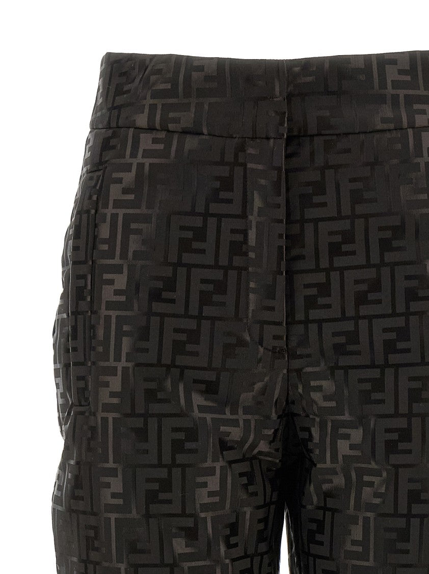 Fendi High-Waisted Ski Pants With Embossed 'Ff' Pattern And Zip Details
