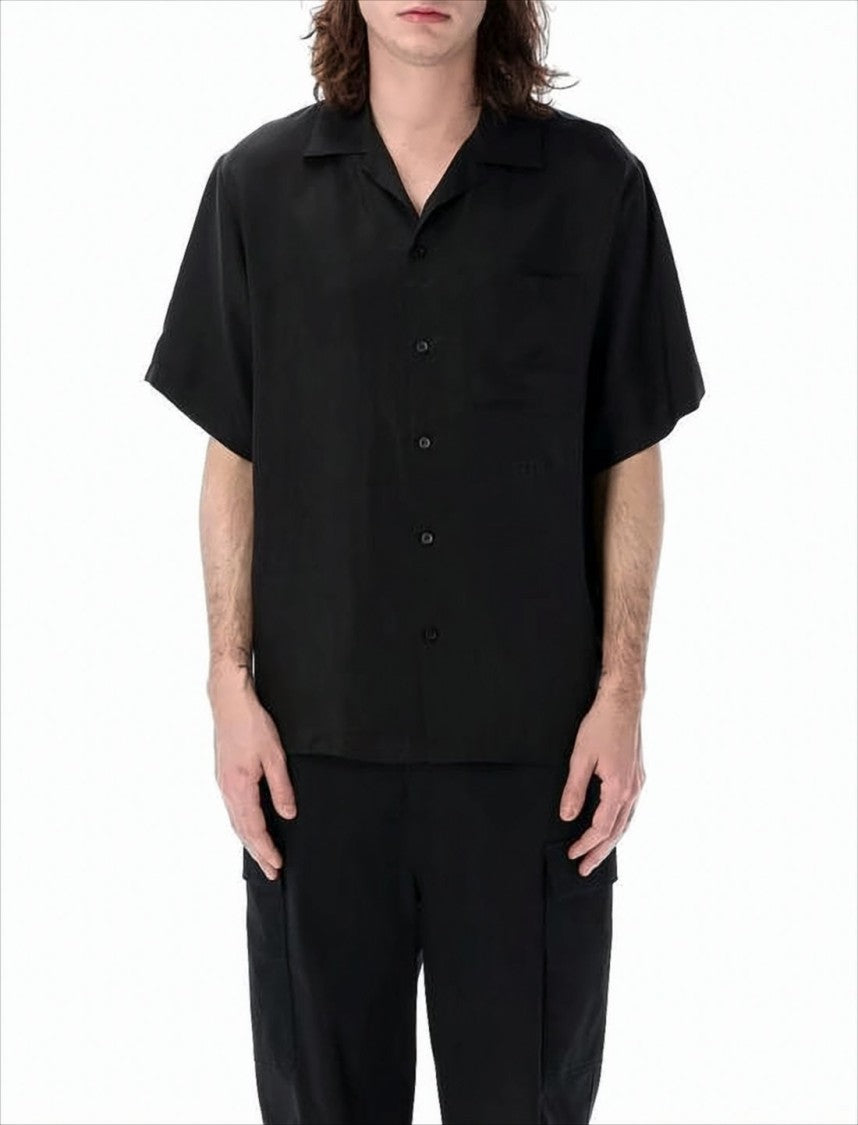 Msgm Short-Sleeved Relaxed Fit Shirt With Chic Pocket Detail