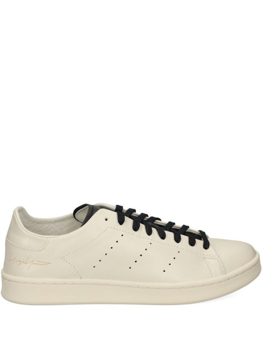 Y-3 Calf Leather Sneakers With Perforated Detailing