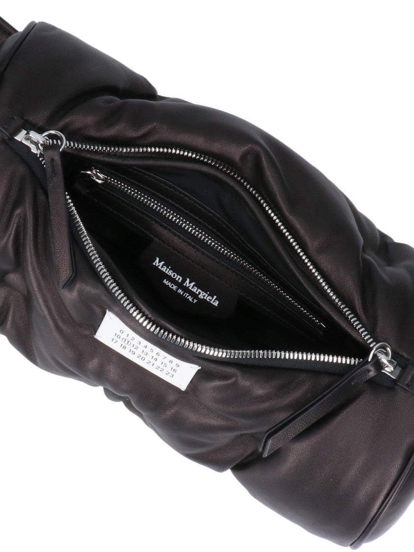Maison Margiela Black Nappa Leather "Glam Slam" Shoulder Bag