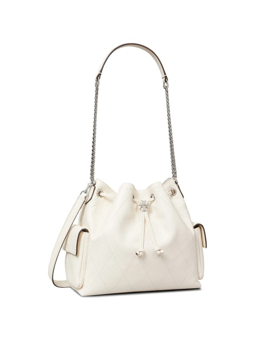 Tory Burch Quilted Leather Drawstring Shoulder Bag