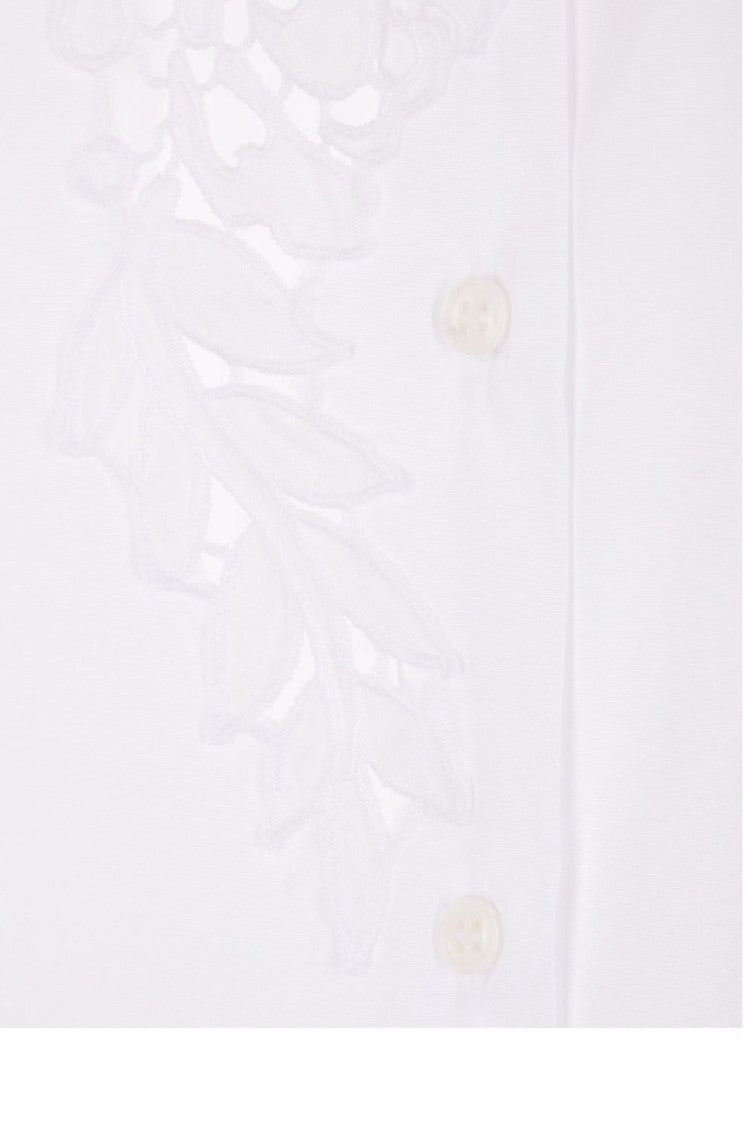 Ermanno Scervino Classic Button-Down Shirt With Floral Embroidery