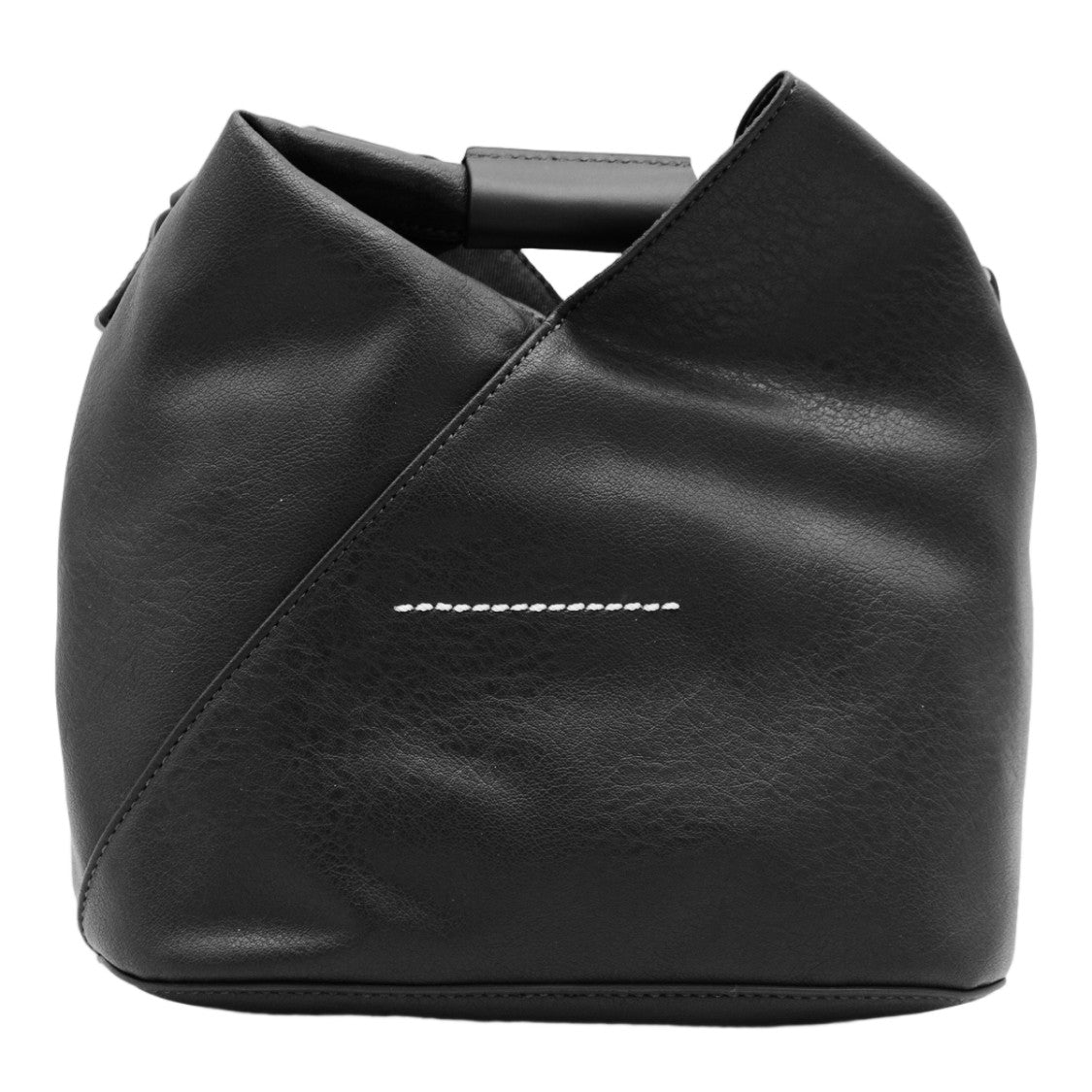Mm6 By Maison Margiela Black Folded Design Adjustable Strap Shoulder Bag