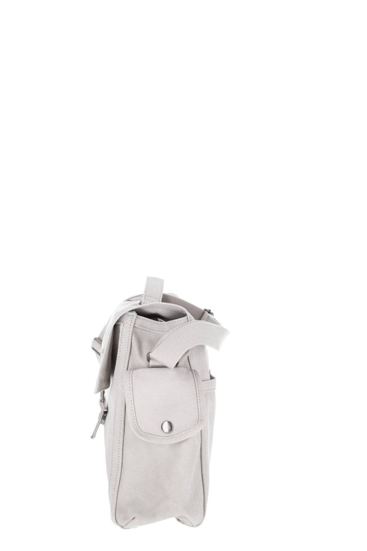 A.P.C. Grey Raw Cotton Canvas Messenger Bag
