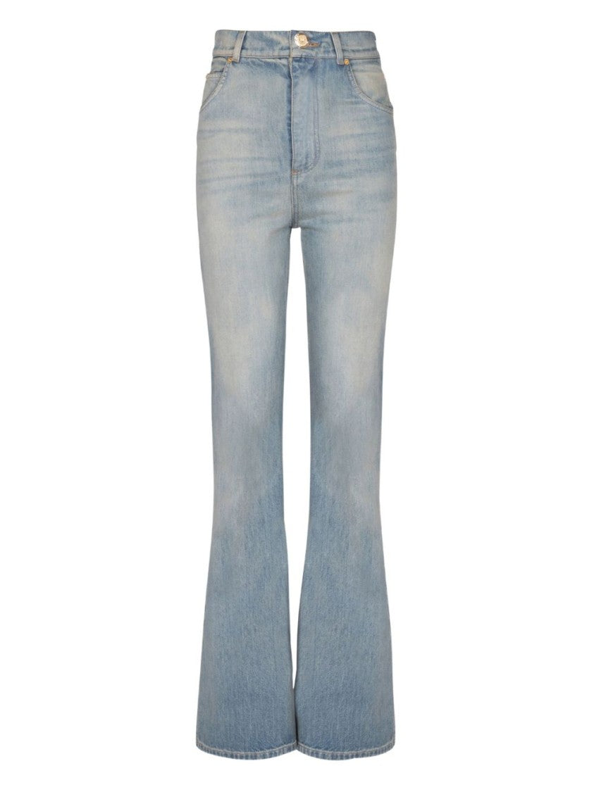Balmain Light Blue Stonewashed Denim Jeans
