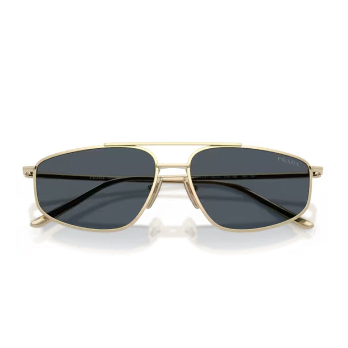Prada Gold Metal Geometric Sunglasses