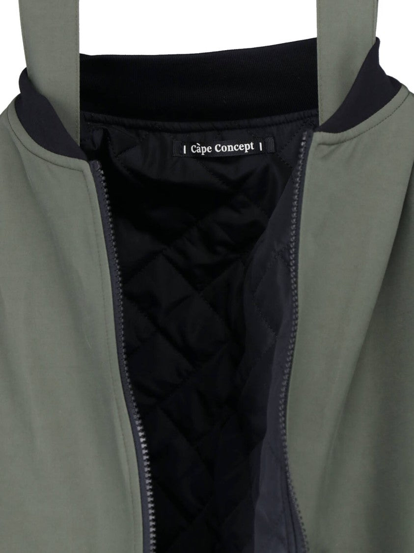Cape Concept Green Water-Repellent Contrast-Collar Econyl Jacket