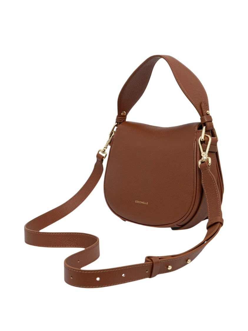 Coccinelle Small Structured Shoulder Bag With Curved Flap