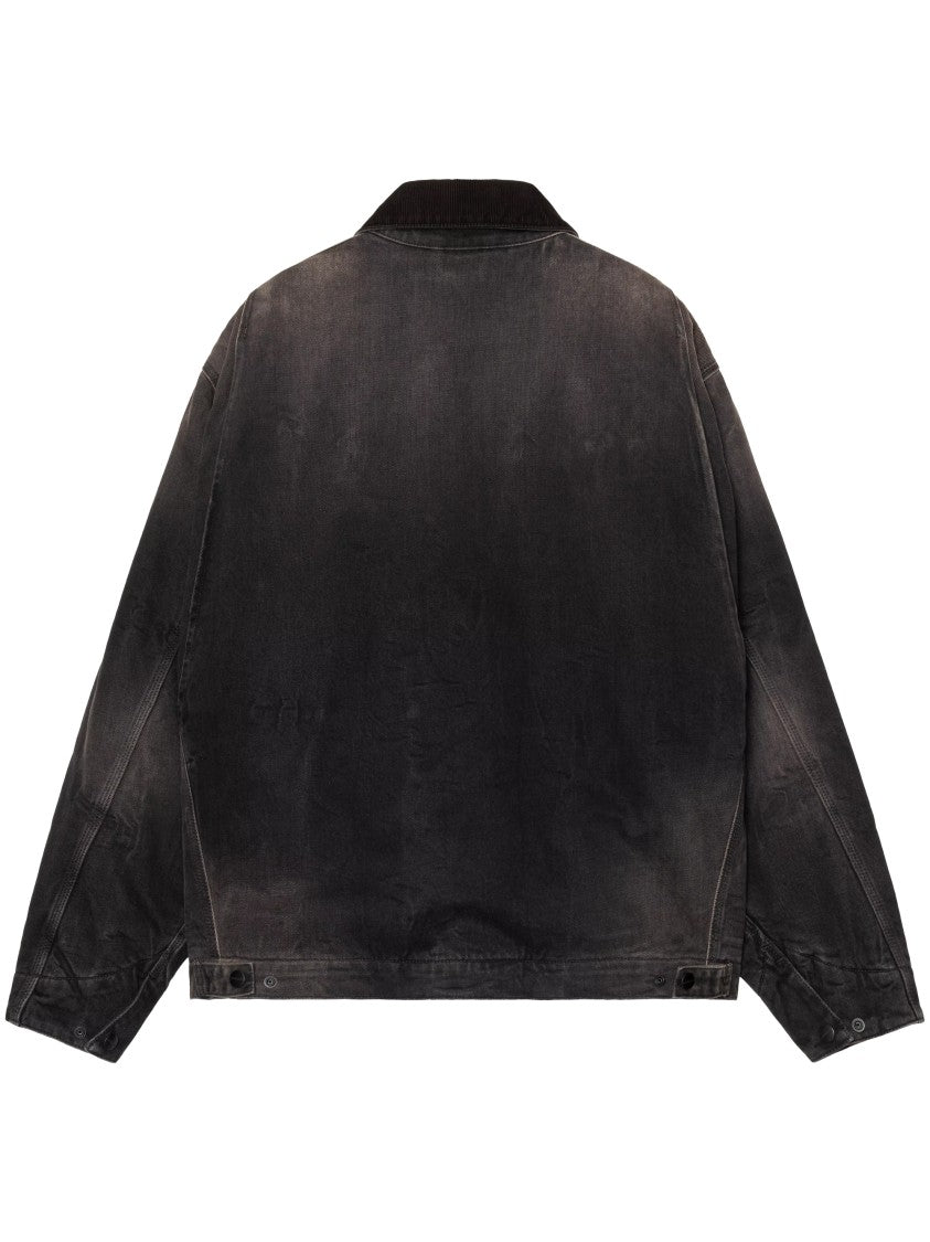 Carhartt Wip Og Detroit Black Cotton Denim Jacket