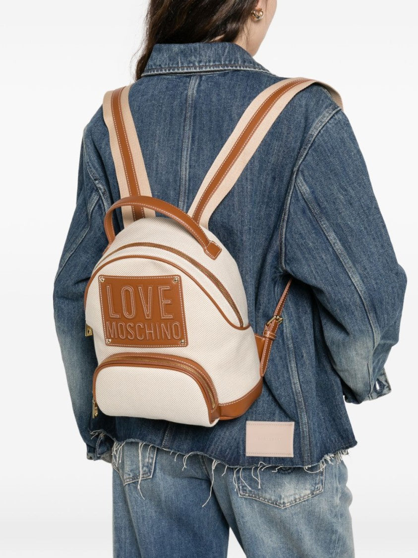 Love Moschino Textured Cotton-Polyester Blend Bucket Bag