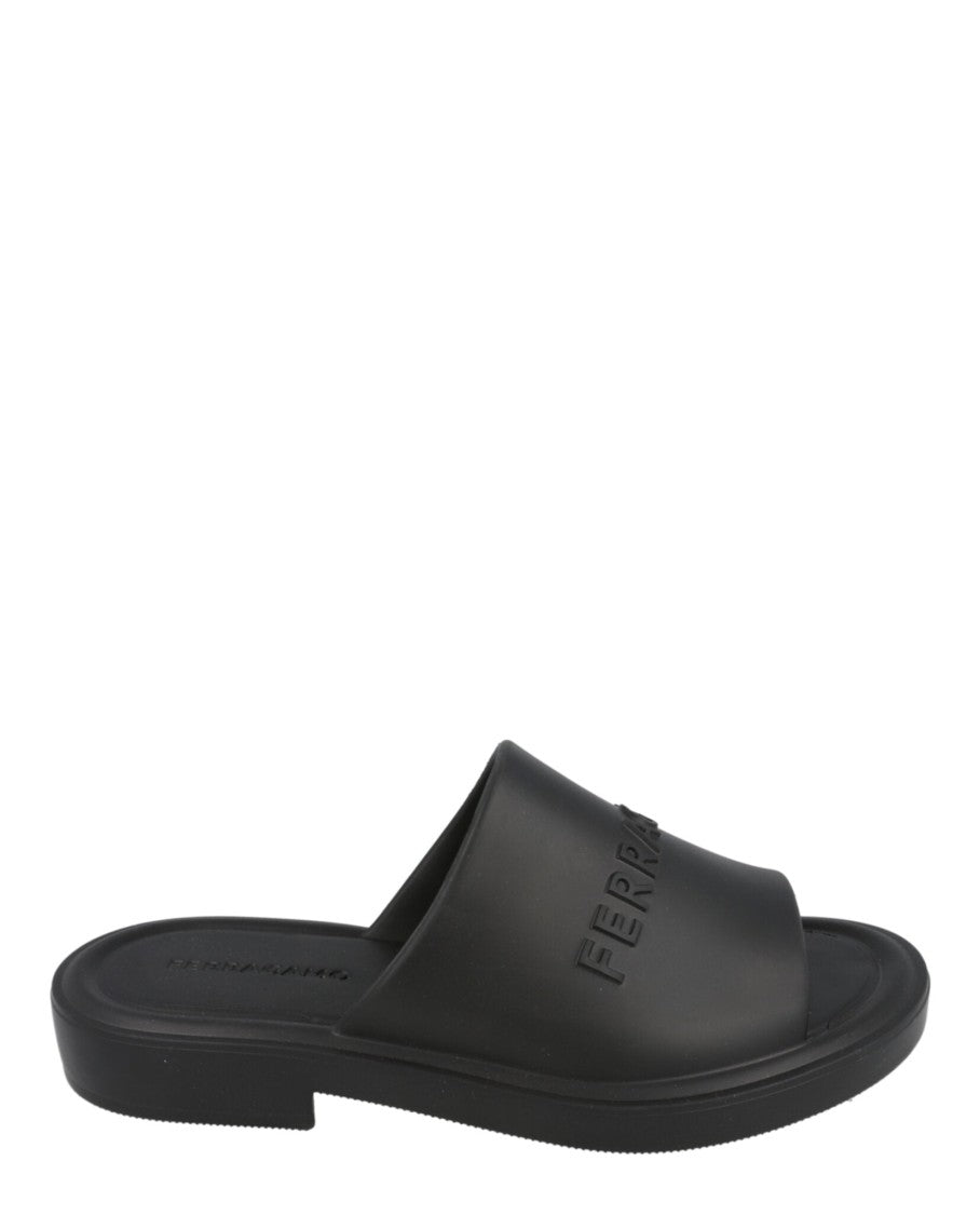 Ferragamo Giuneva Logo Embossed Slides