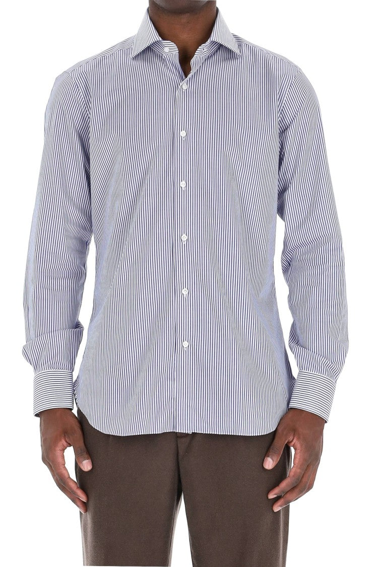 Barba Journey Line Cotton Striped Shirt