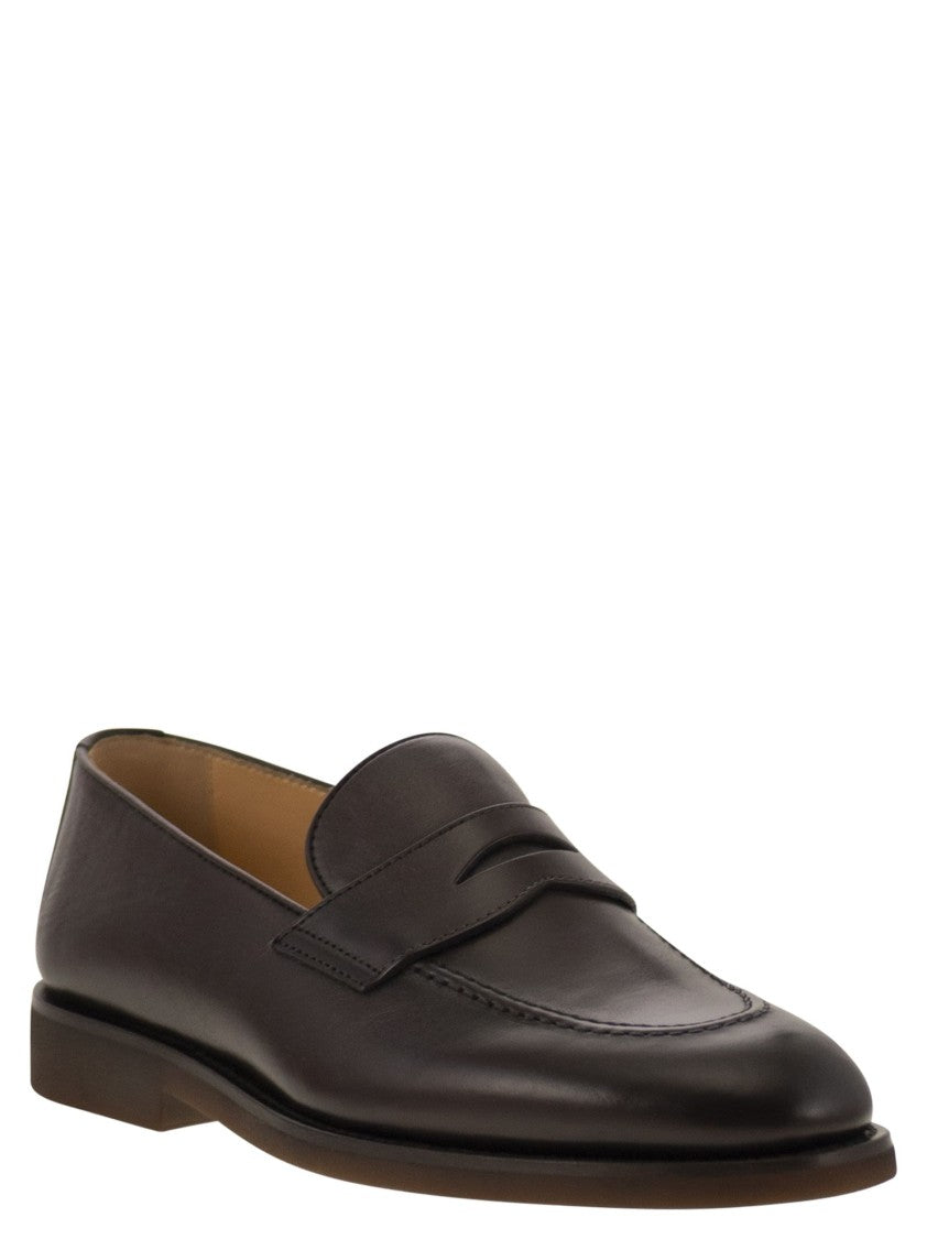 Brunello Cucinelli Calfskin Penny Loafer