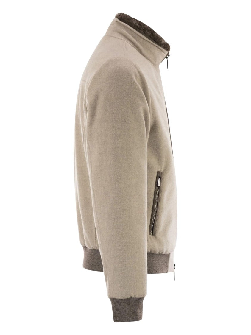 Moorer Bellati Ls9 Light Beige Wool-Blend Jacket