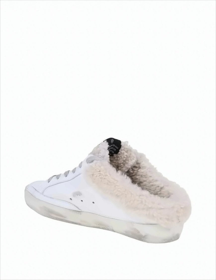 Golden Goose Distressed Slip-On Sneakers With Glitter Star Accents
