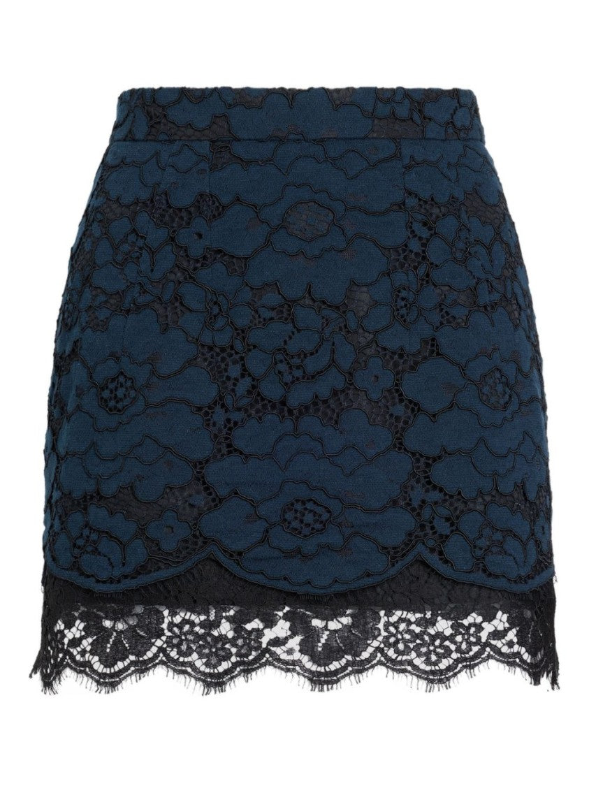 Patou Fitted Mini Skirt With Scalloped Hem