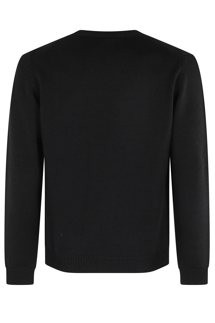 Roberto Collina Long-Sleeve Merino Wool Sweater With Ribbed Detailing