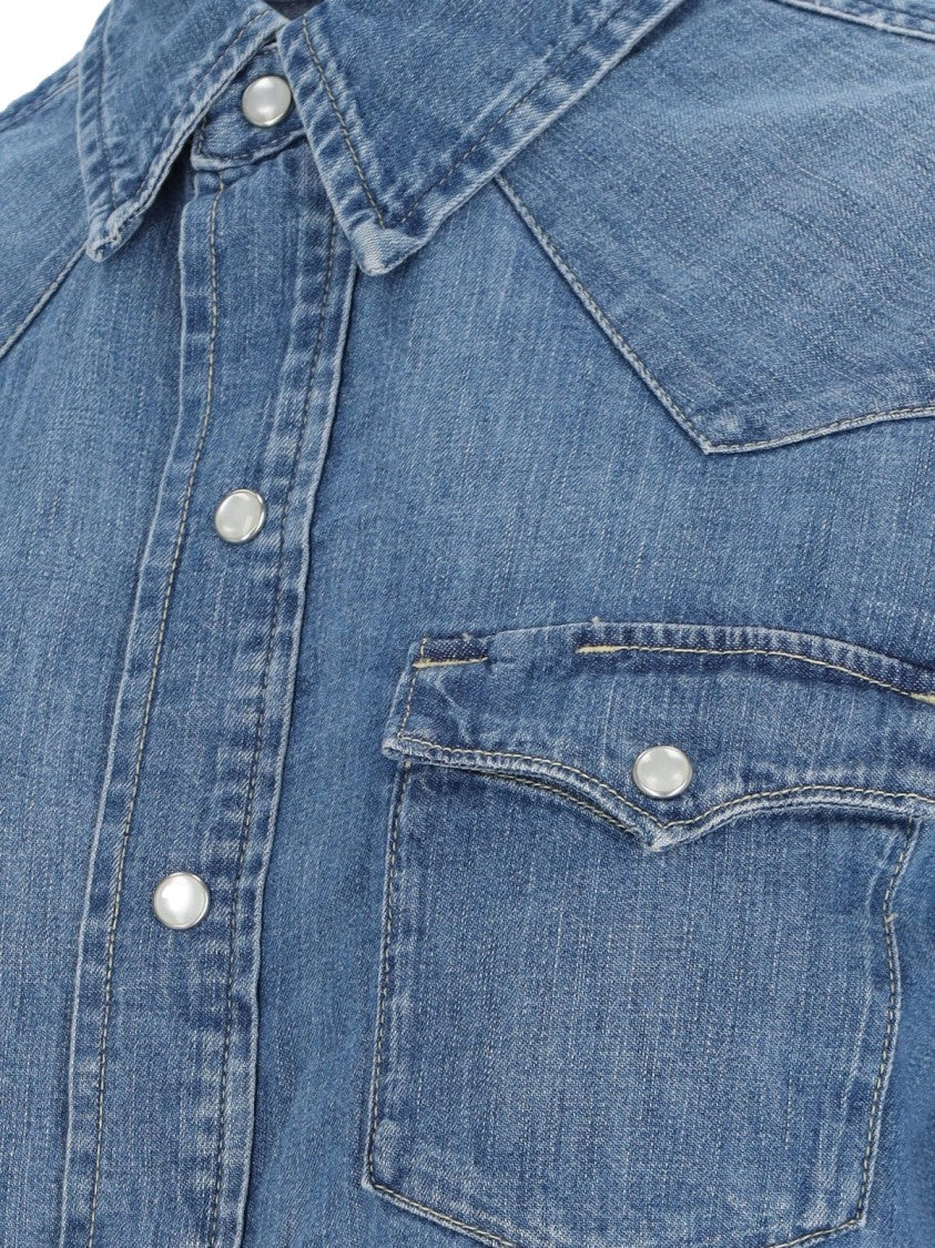 Polo Ralph Lauren Denim Shirt With Classic Collar And Vintage Wash