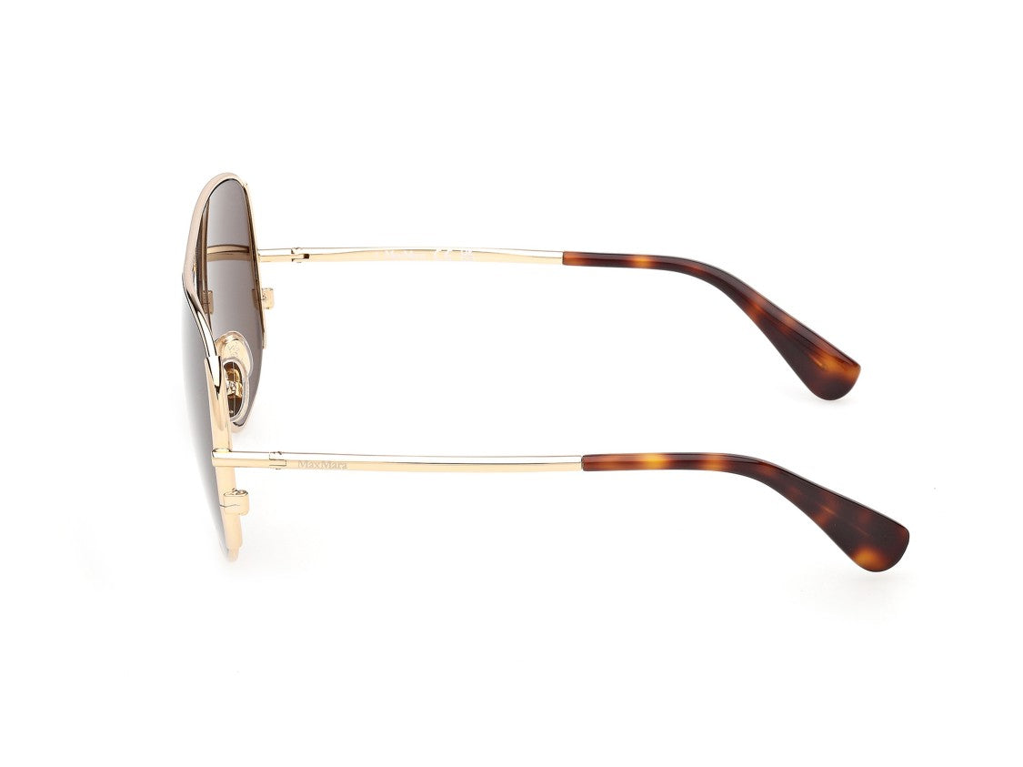 Max Mara Gold Mm0190 Aviator Metal Sunglasses
