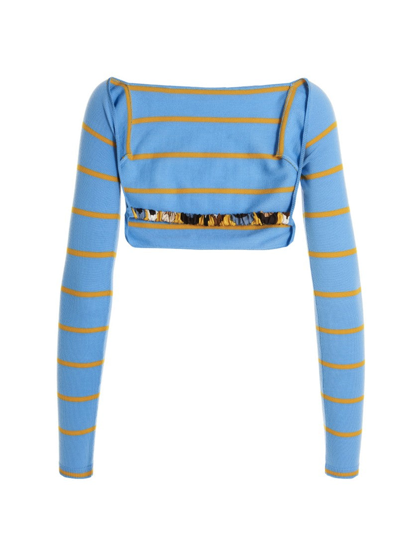 Emilio Pucci Cut-Out Cropped Sweater