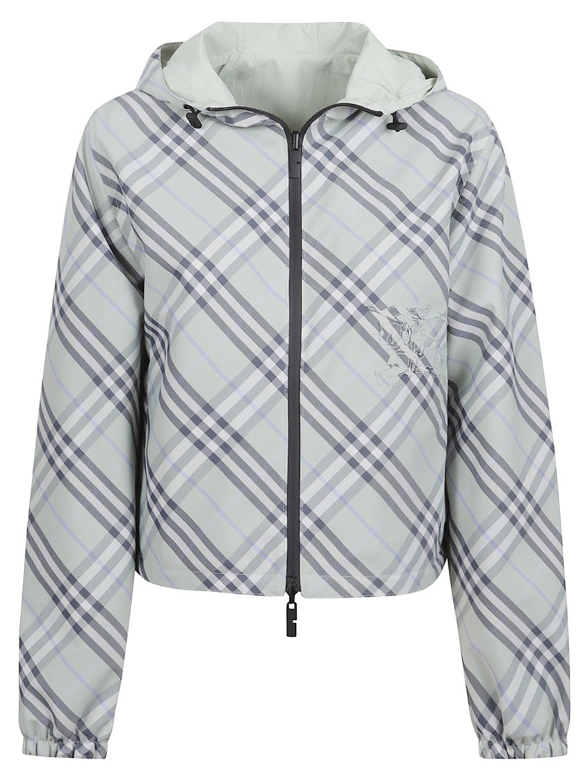 Burberry Reversible Checkered Jacket With Drawstring Hood