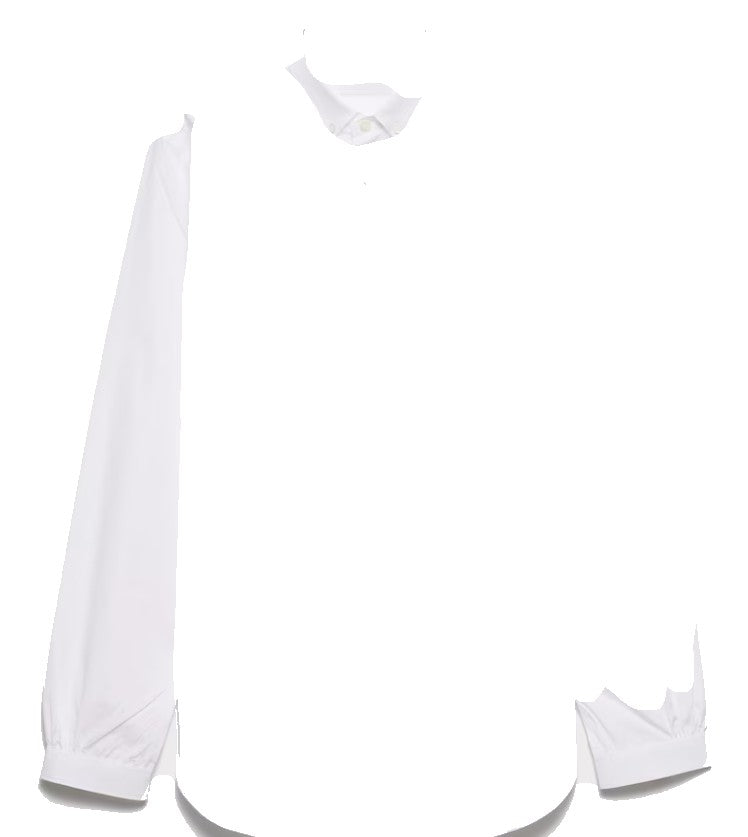 Prada Tailored White Shirt With Button-Down Collar