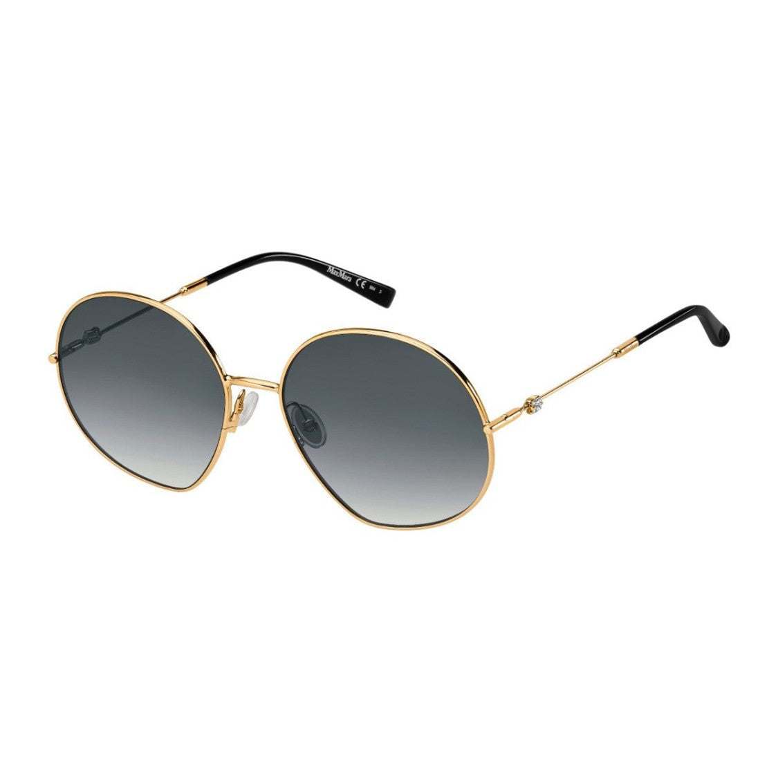 Max Mara Gold Mm Gleam I Large Round Sunglasses