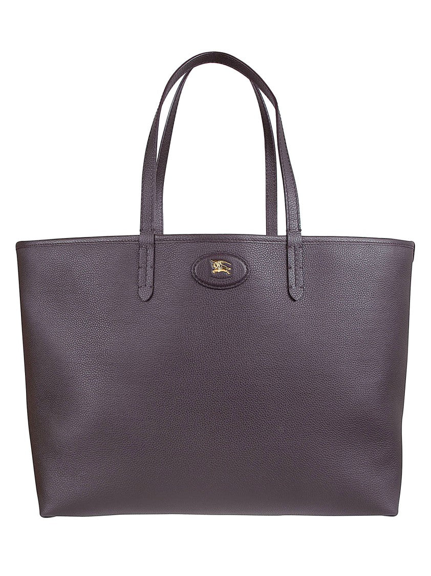 Burberry Reversible Shopping Tote In Textured Calf Grain Leather