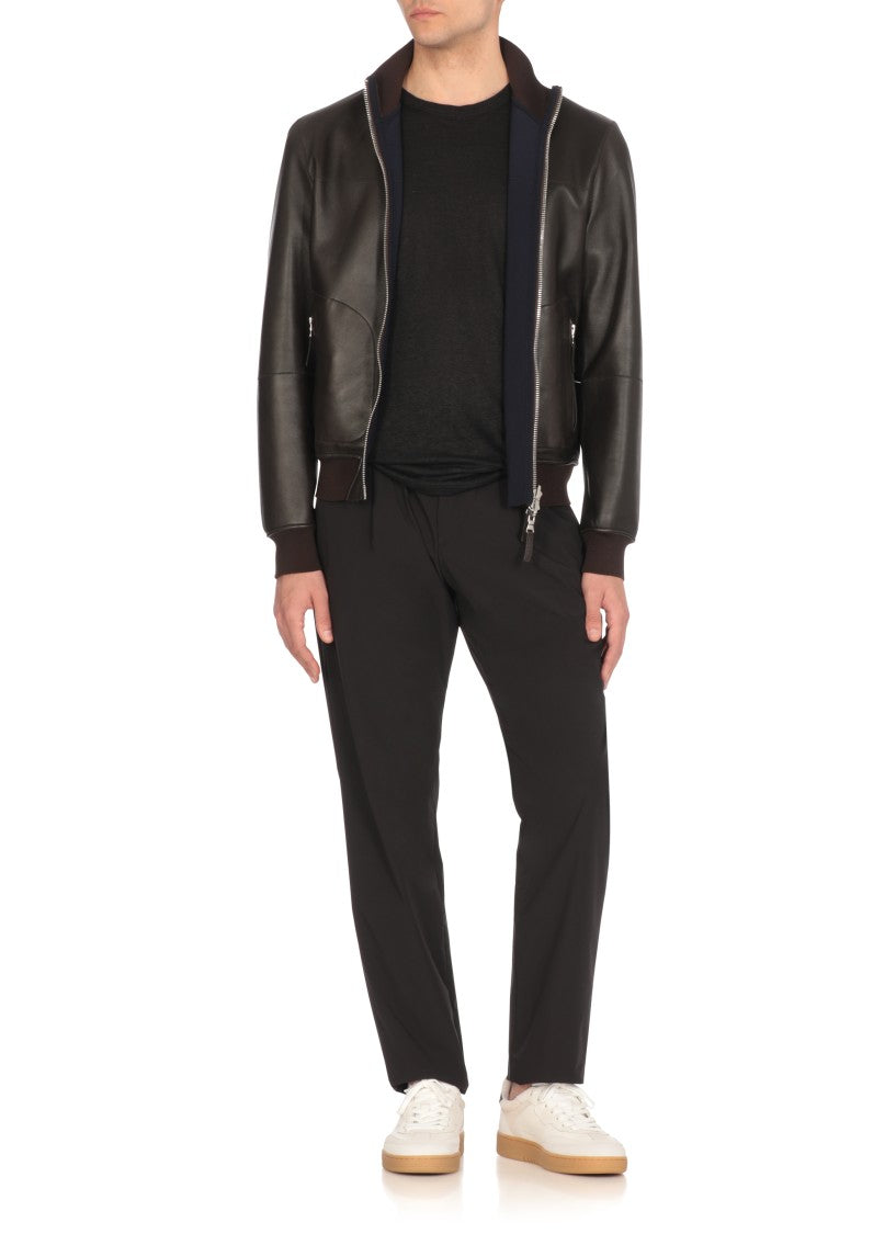 The Jack Leathers Brown Cash Reversible Leather Jacket