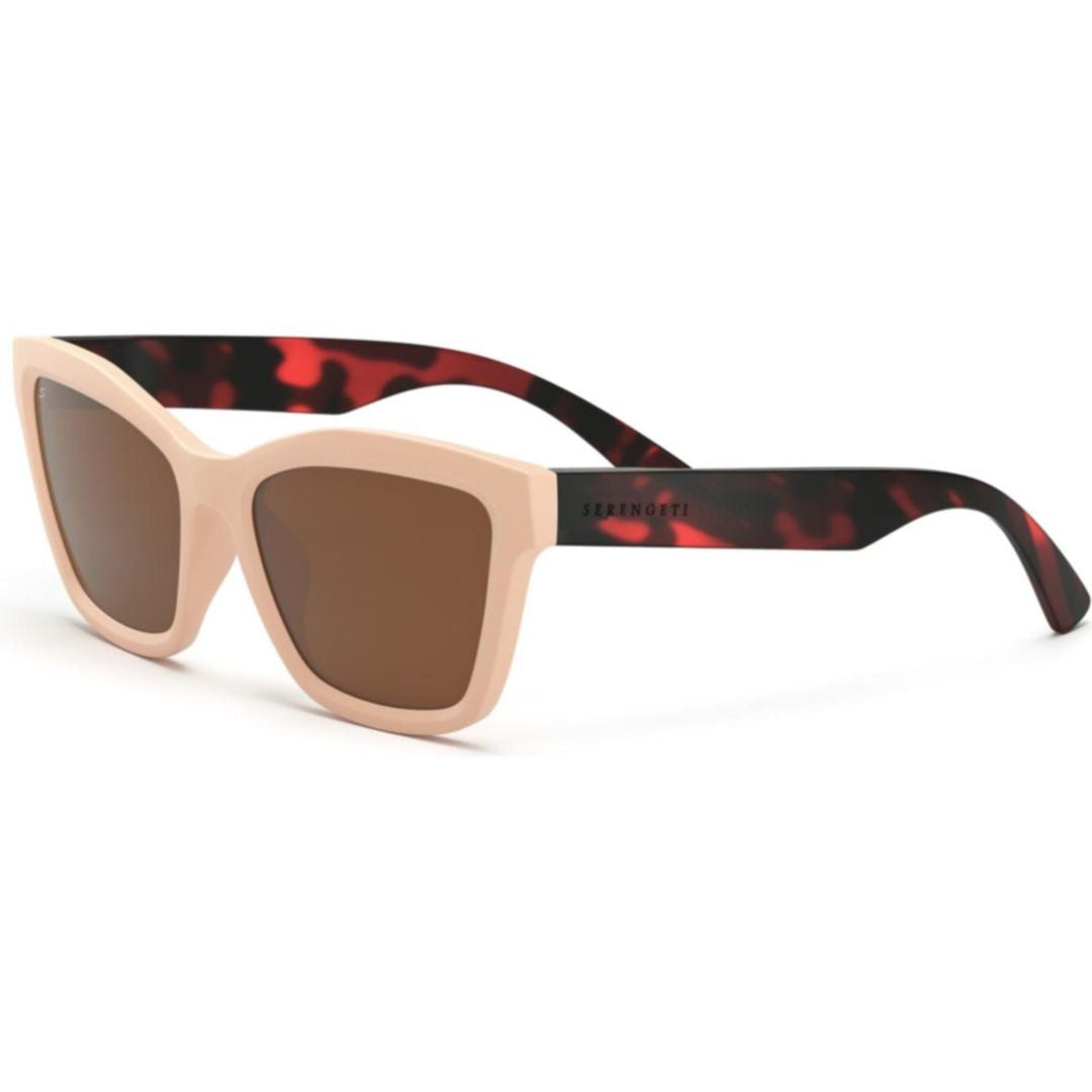 Serengeti Rolla Bold Square Frame Sunglasses With Tortoiseshell Arms