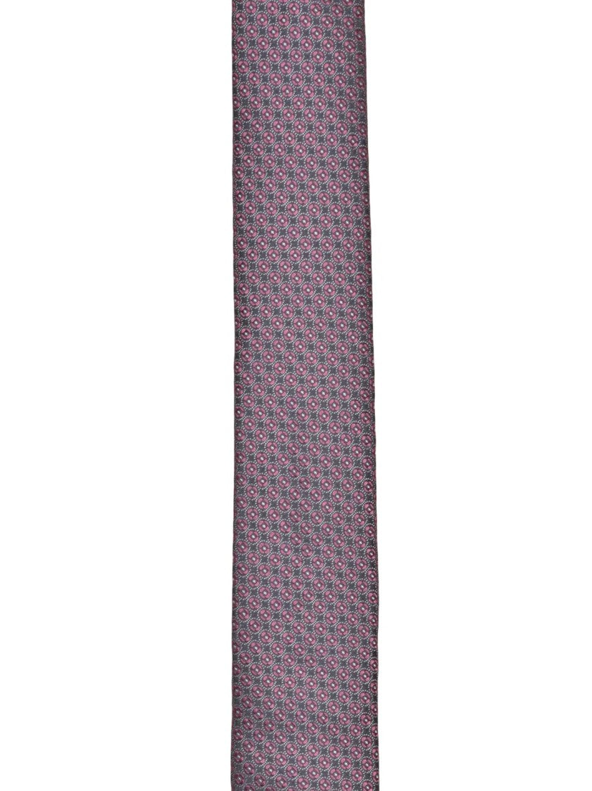 Dolce & Gabbana Refined Geometric Pattern Tie In Soft Polyester-Silk Blend